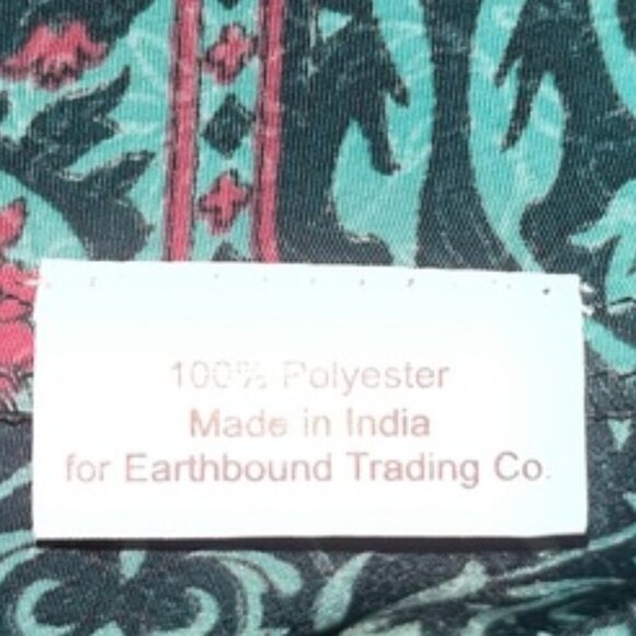 NWT Earthbound Womens Green & Purple Boho Printed Halter VCut Maxi Dress Medium - Picture 11 of 11